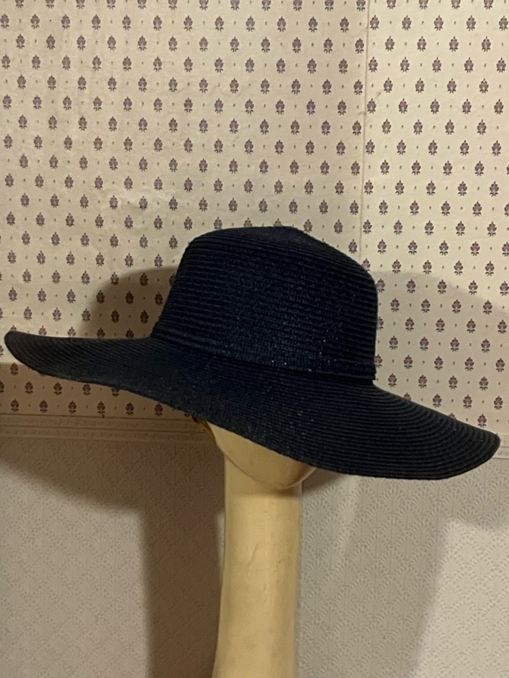 New Dark Blue Stylish Wide Brim Sun Hat